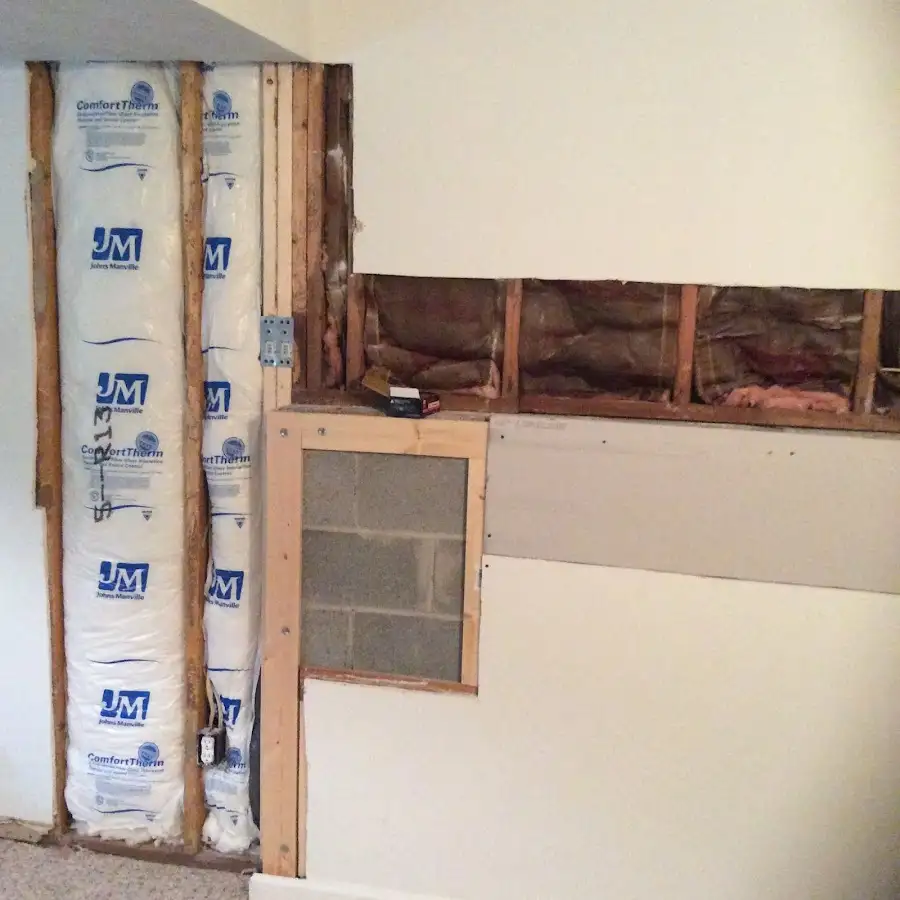 Wall insulation replacement during Contents Cleaning & Restoration in Gloucester